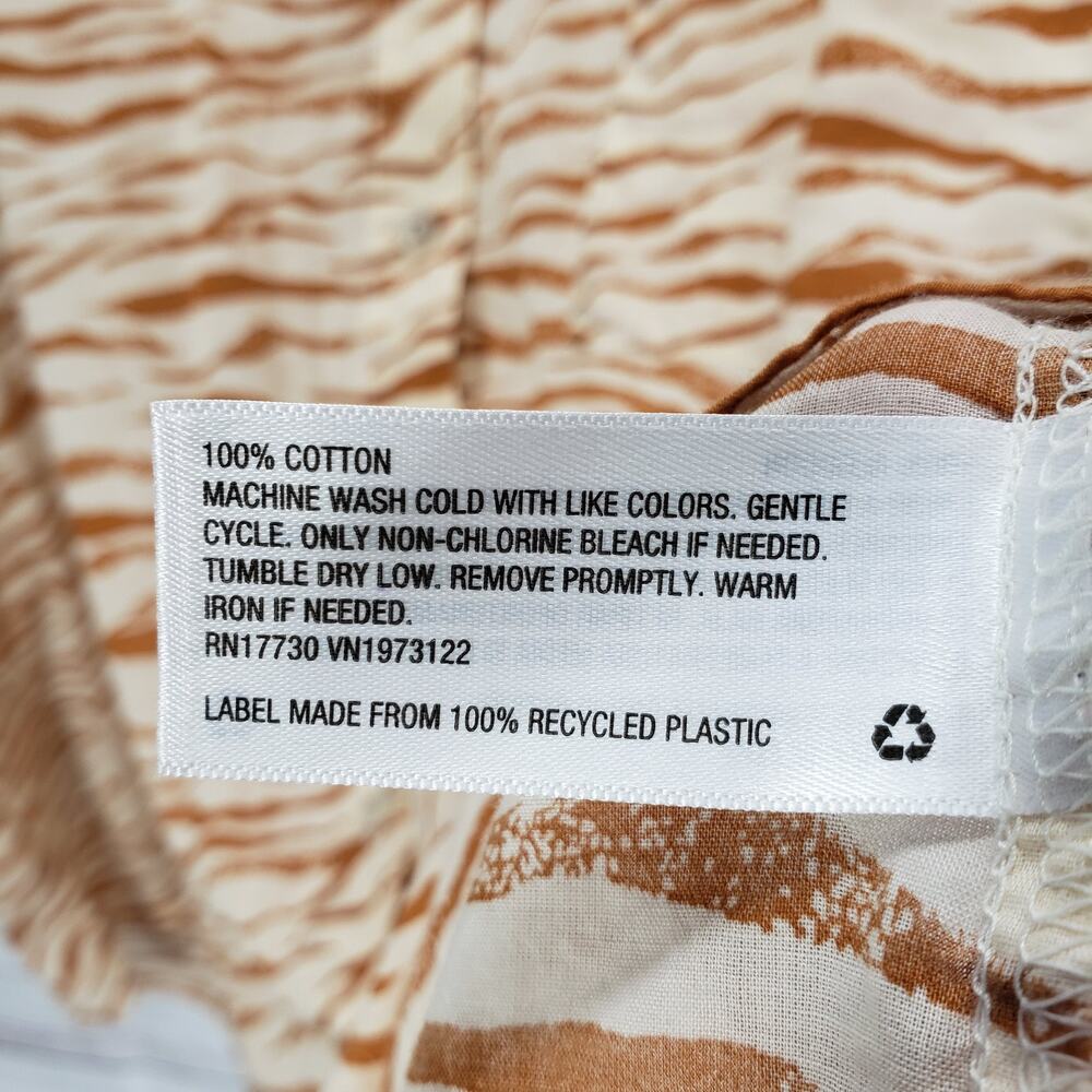 Ava & Viv Brown Animal Print 100%Cotton Short Sleeve Top Size 3X - Picture 8 of 14
